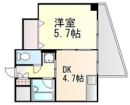 セントラルピース 1DKの間取図画像