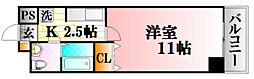 impression十日市 1Kの間取図画像