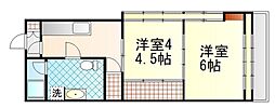 田渕ビル 2Kの間取図画像