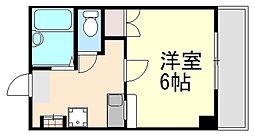 ロアール上天満 ワンルームの間取図画像