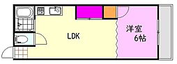 藤川ビル 1LDKの間取図画像