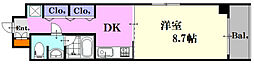 新白島東亜ビル 1DKの間取図画像
