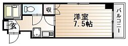 JR山陽本線 向洋駅 徒歩23分の賃貸マンション 3階1Kの間取り