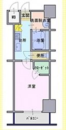 ノーブル大手町 11階1Kの間取り