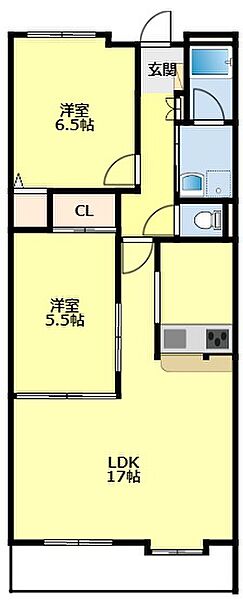 愛知県みよし市東山台(賃貸マンション2LDK・3階・63.25㎡)の写真 その2