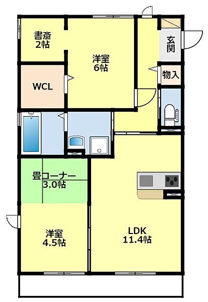 愛知県豊田市下林町1丁目(賃貸アパート2LDK・2階・64.50㎡)の写真 その2