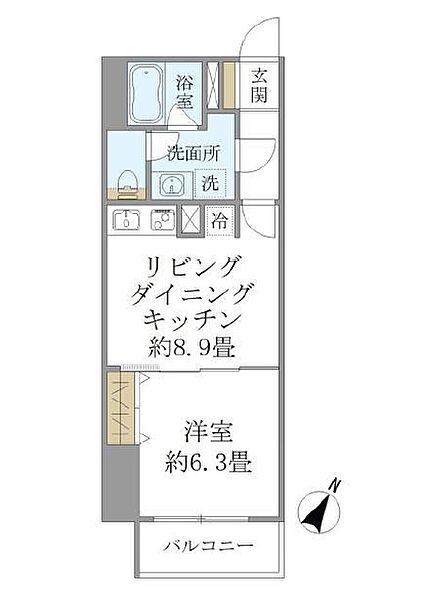 東京都新宿区箪笥町(賃貸マンション1LDK・4階・39.78㎡)の写真 その2