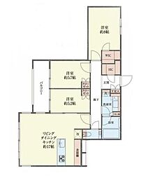 バースシティ・ザ・マーク鷺沼 3LDKの間取図画像