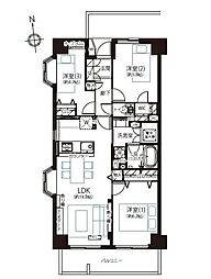 八幡山ビューグリーン 3LDKの間取図画像