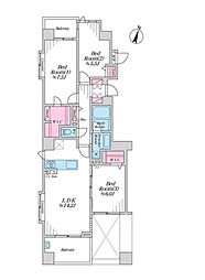 モナーク東久留米R・T参番館 3LDKの間取図画像