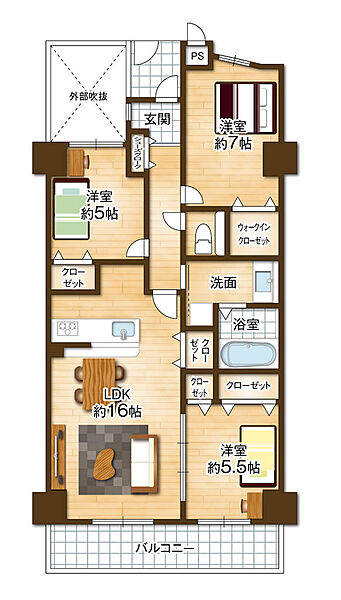 全面フルリノベーション済み3LDK。食洗機や浴室暖房乾燥機、全自動トイレ等、設備の充実した住戸です♪