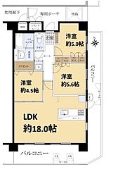 プライムコート高槻総持寺 3LDKの間取り
