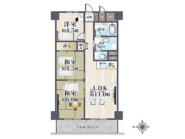 間取りを拡大表示