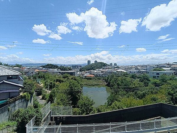 南側が抜けています。目線も気にならず、春には満開の桜がリビングから見られます