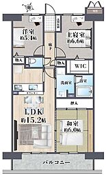 ユニハイム山崎2号棟 3LDKの間取図画像