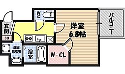 SOAR城東蒲生 8階1Kの間取り