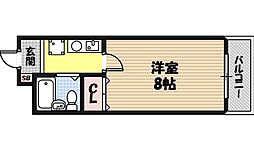 ベンベヌート大西 1階1Kの間取り