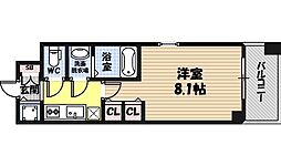 エスティメゾン京橋 7階1Kの間取り