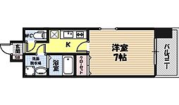 フォレストガーデン今福鶴見IV 8階1Kの間取り