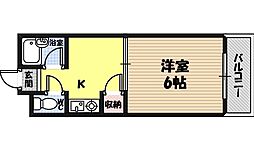 モリビル京橋 8階1Kの間取り