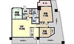 メルベーユ城東 7階3LDKの間取り