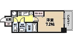 CHEZ・MOI・Yokodutsumi 5階1Kの間取り