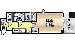 エスティメゾン京橋 9階1Kの間取り