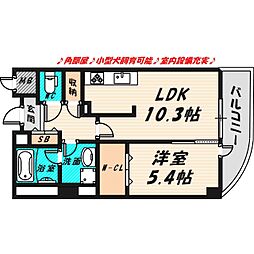 ジョイパーク鶴見 5階1LDKの間取り