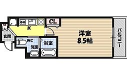 ファーストフィオーレ京橋イースト 5階1Kの間取り