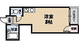 ウイング野江 2階ワンルームの間取り