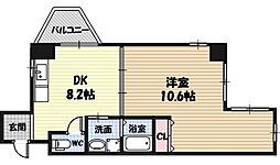 COURT HOUSE 4階1LDKの間取り