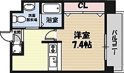 ヴァンクール城東 1Kの間取図画像