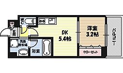 LaCASA京橋 1DKの間取図画像