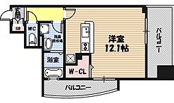 エスティメゾン京橋 ワンルームの間取図画像