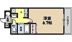 エイチ・ツー・オー今福 1Kの間取図画像