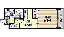 グランドールハタダビル1 1DKの間取図画像