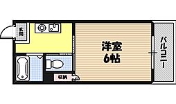 メゾン京橋 1Kの間取図画像