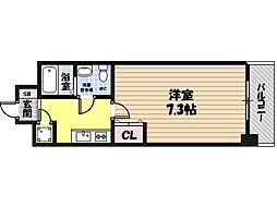 セレニテ京橋クレア 1Kの間取図画像