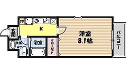 ウィンズコート今福西 1Kの間取図画像