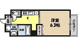 ヴァンスタージュ関目 1Kの間取図画像