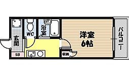 エムロード都島 1Kの間取図画像