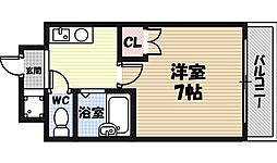 プロムナード都島 1Kの間取図画像