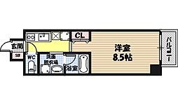 イーストクレセント 1Kの間取図画像