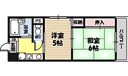 リバーヴィレッジ関目 2Kの間取図画像