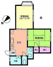 大東プラントハイツ 2DKの間取図画像