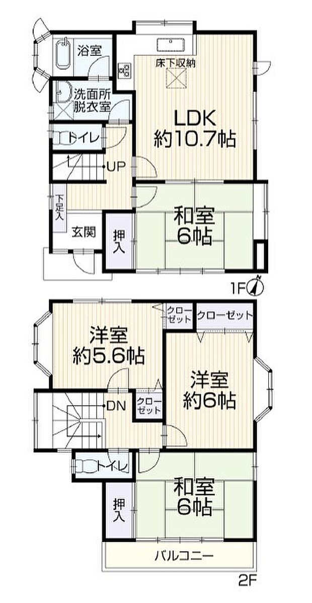 川崎市高津区久末戸建(4LDK)の間取り