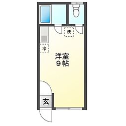 M12 ワンルームの間取図画像