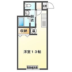 M82 ワンルームの間取図画像