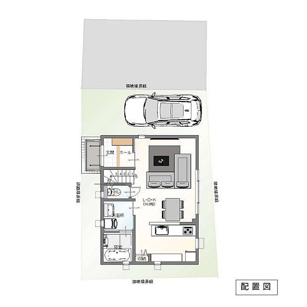 ※画像は土地の情報をもとに作成いたしました、新築プラン例です。