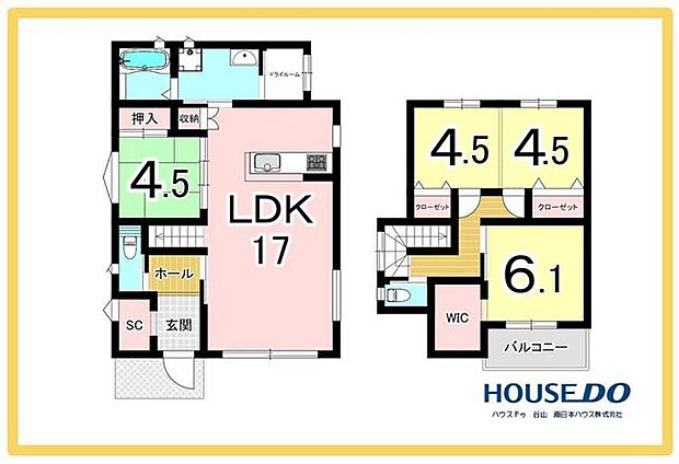 4LDK+WIC+SIC+ドライルーム